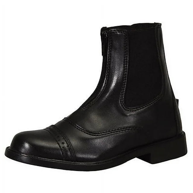 Women Starter Synthetic Leather Front Zipper Paddock Boots Size 8