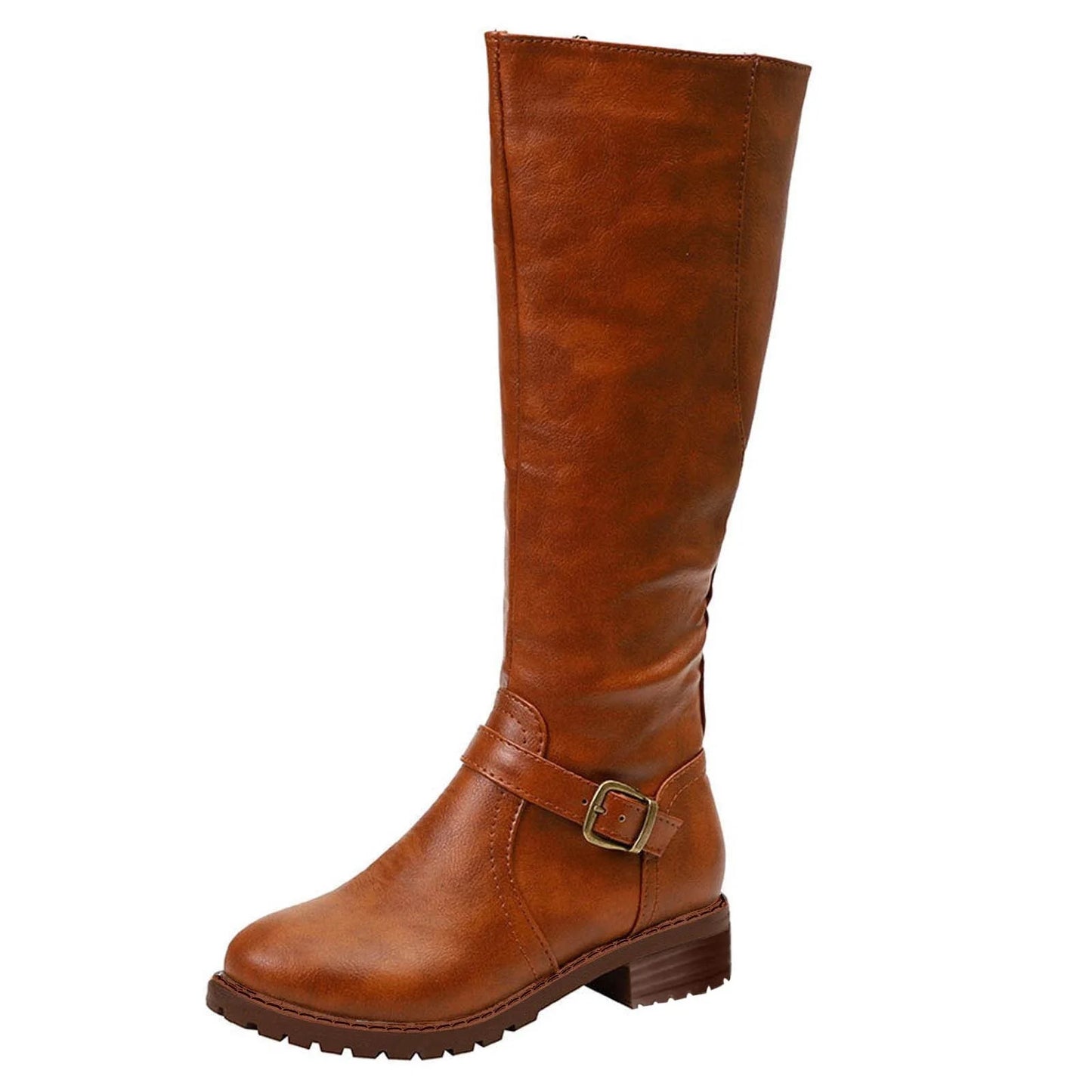 Wide Mid-Calf Boots for Women Slip-on Flat Chelsea Boots Women Ladies Fall Slip On Shoes Women Boots for Reduced Price Size 38