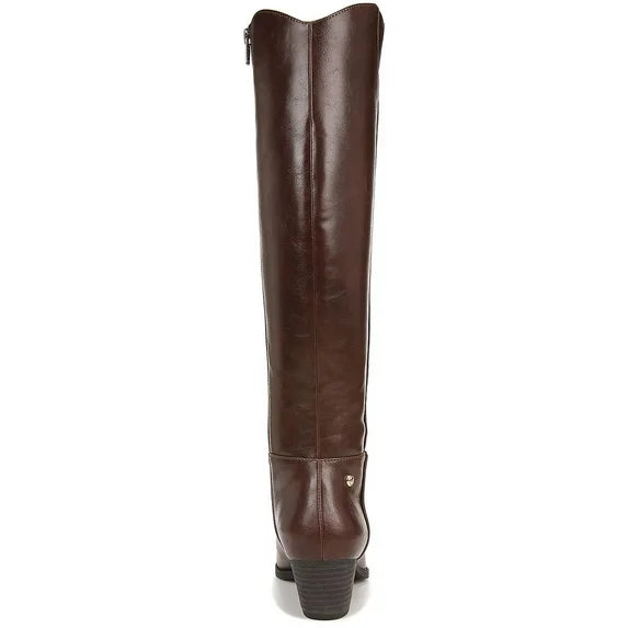 Womens Reese Faux Leather Wide Calf Knee-High Boots Size 10