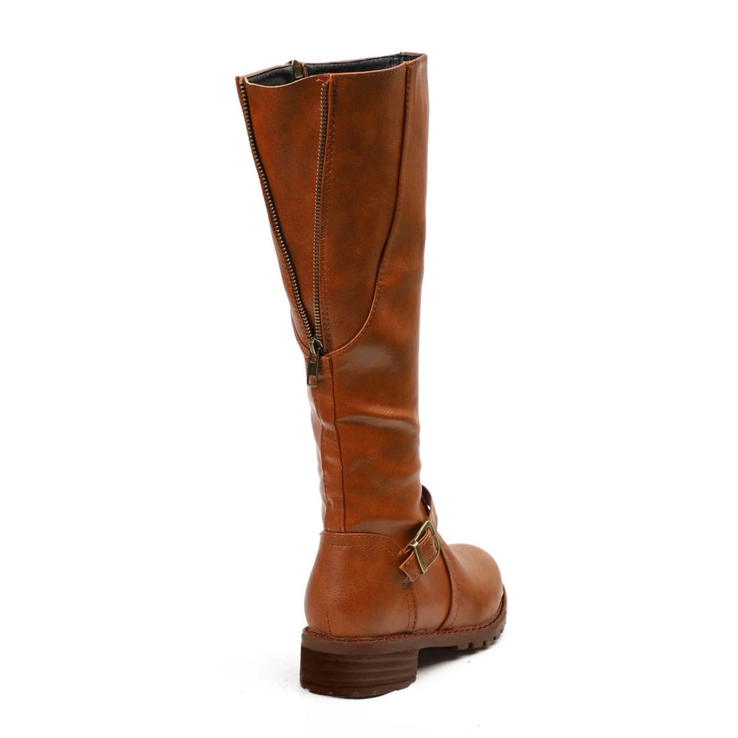 Wide Mid-Calf Boots for Women Slip-on Flat Chelsea Boots Women Ladies Fall Slip On Shoes Women Boots for Reduced Price Size 38